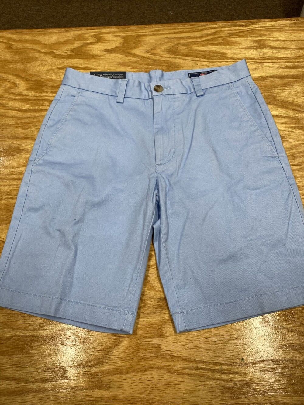 Vineyard Vines Breaker Shorts Men's 28 Sky Blue Cotton 9” Inseam Stretch A37